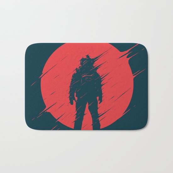 Red Sphere Bath Mat