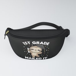 Kids 1st Grade Nailed It Sloth Graduation Fanny Pack