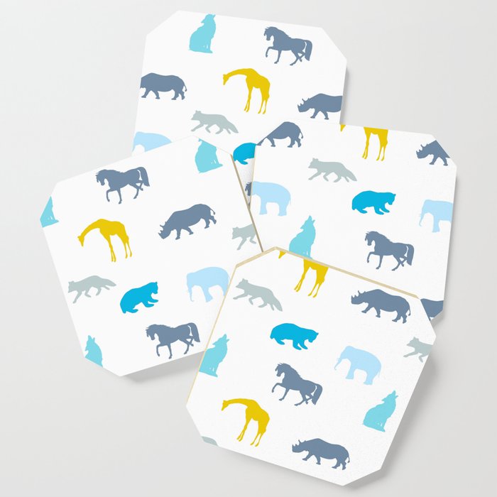 Animals,forest,Scandinavian style art Coaster