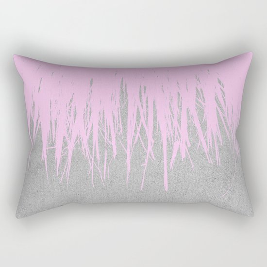 Concrete Fringe Blush Rectangular Pillow
