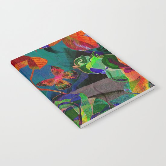 Floral Pattern Textile Notebook