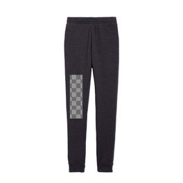 Checkered Love in Black and White Kids Joggers