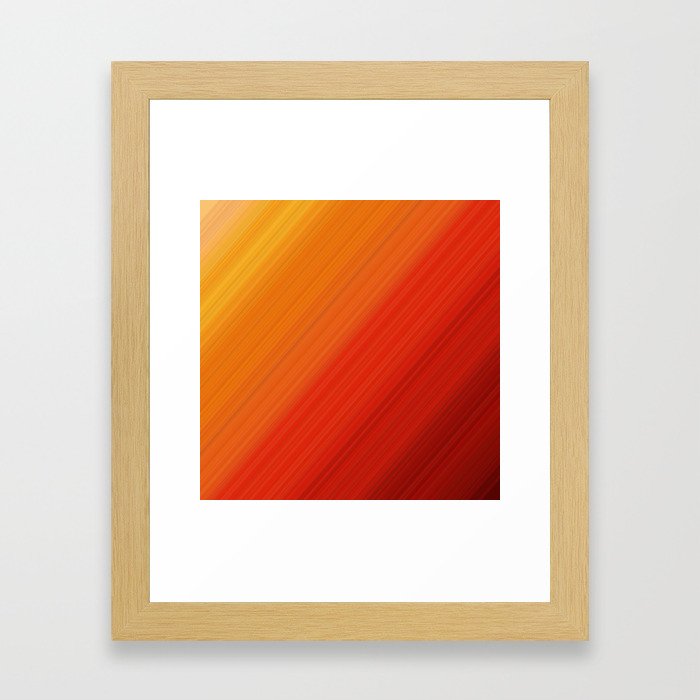 Linear Fire Framed Art Print