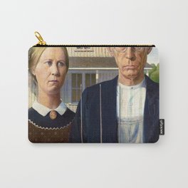 Grant Wood's American Gothic (1930) Carry-All Pouch