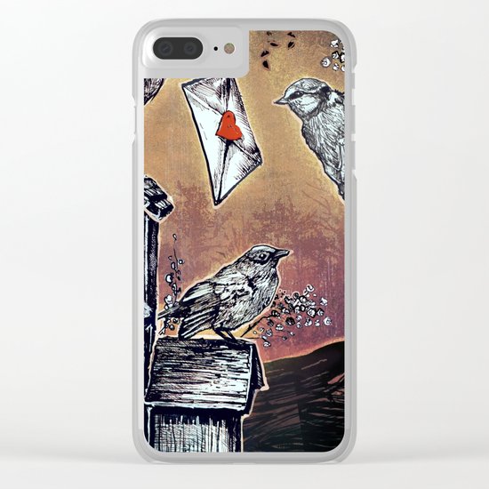 Love Birds Clear iPhone Case