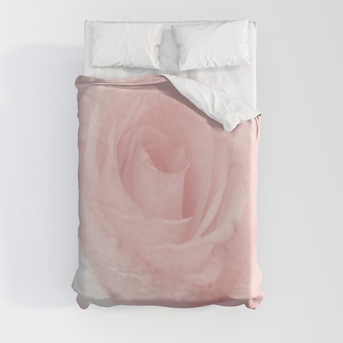 Pale Pink Rose Duvet Cover By Colorful, Pale Pink Duvet Cover