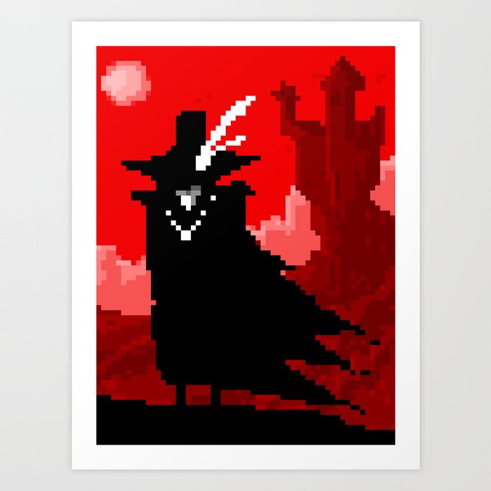 Wallpaper Vampire Hunter D On Pixel Art Print By Peerro Society6 Desktop Wallpaper Free