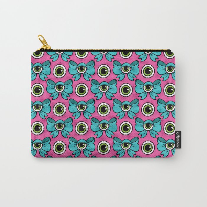 Eyeball Bow Pattern Carry-All Pouch