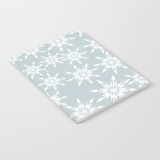 Merry Christmas Wintertime - Snowflakes pattern Notebook