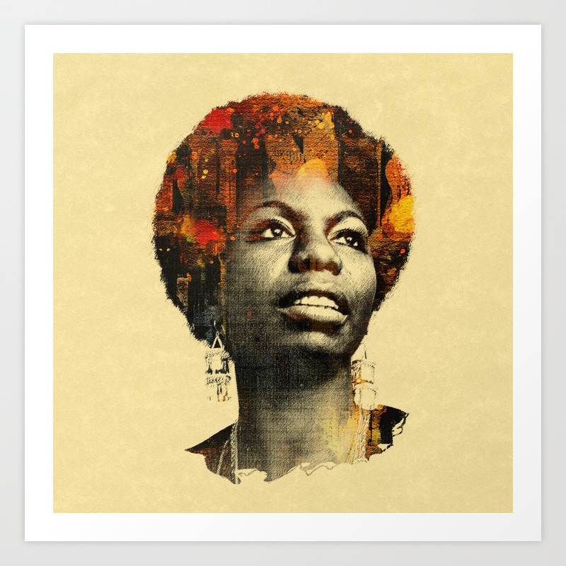 Nina Simone Art Print By Aleborges Society6