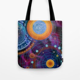 MOON AND PLANETS Tote Bag