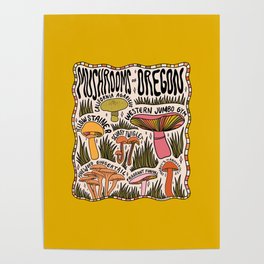 Mushrooms of Oregon Poster