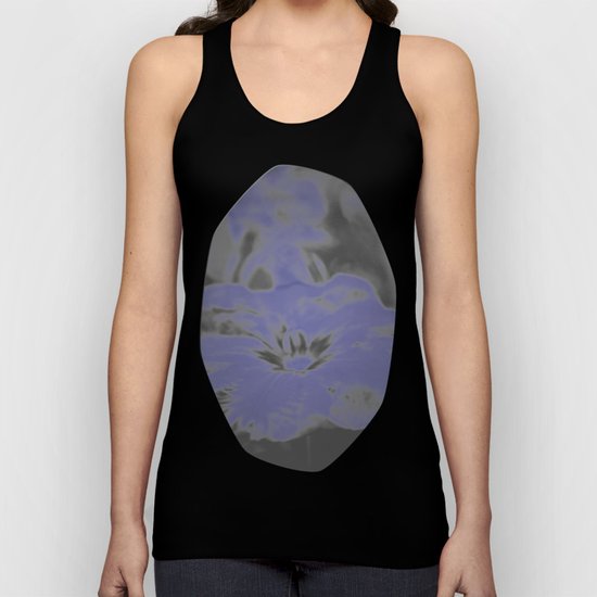 Bloom in Neon Blue Unisex Tank Top