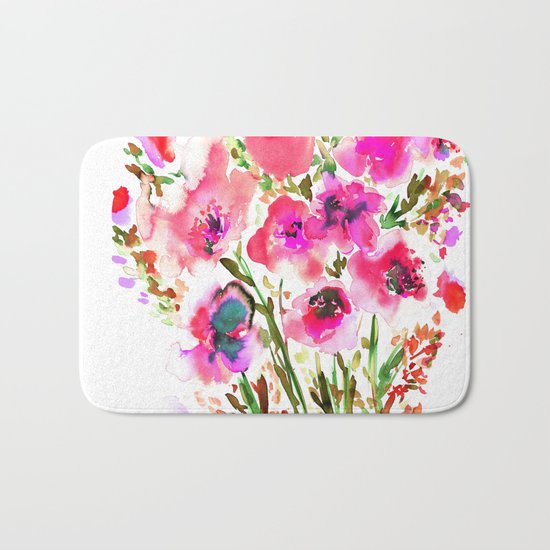 Bouquet Pink Bath Mat