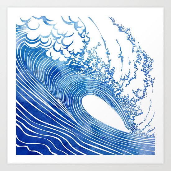 Blue Wave Art Print