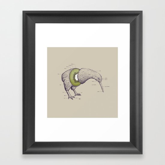 Kiwi Anatomy Framed Art Print