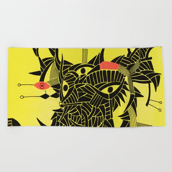 - down - Beach Towel