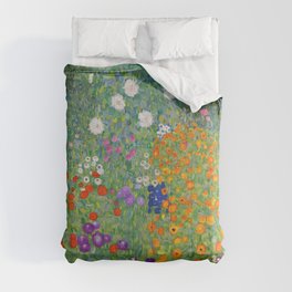 Gustav Klimt Flower Garden Floral Art Nouveau Comforter