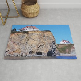 Living at the End of the World Rug | Red, Cliff, Rock, Photo, High, Color, Perce, Shore, Cavern, Digital 