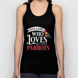 Parrot Bird Quaker African Gray Macaw Cage Unisex Tank Top