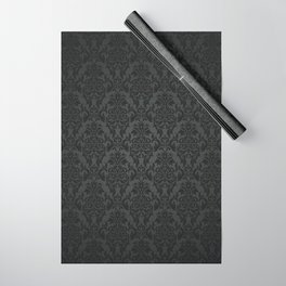 Luxury Black Damask Wrapping Paper