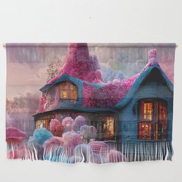 Cotton Candy House Wall Hanging