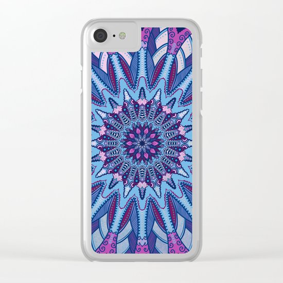 Iris Mandala Clear iPhone Case