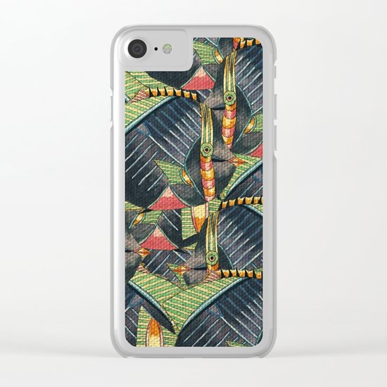 Crowd Fish 3 Clear iPhone Case
