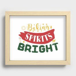 Baking Spirits Bright Funny Christmas Pun Recessed Framed Print