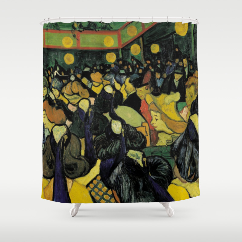 The Dance Hall In Arles Vincent Painting Van Gogh Shower Curtain