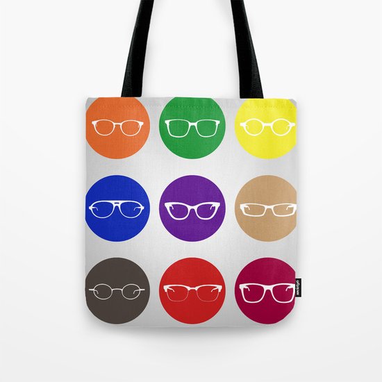 9 Glasses Styles Tote Bag