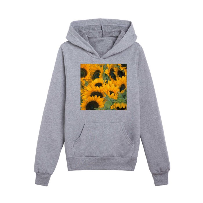 Yellow hoodie with 2025 sunflower