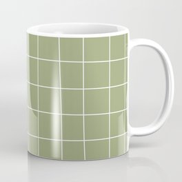 Hand Drawn Grid Green Coffee Mug