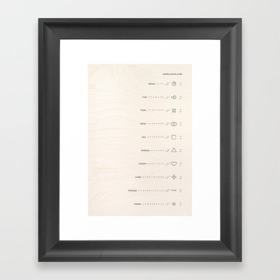 Building Blocks Light Framed Art Print