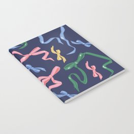 Colorful Velvet Bows, Navy Notebook
