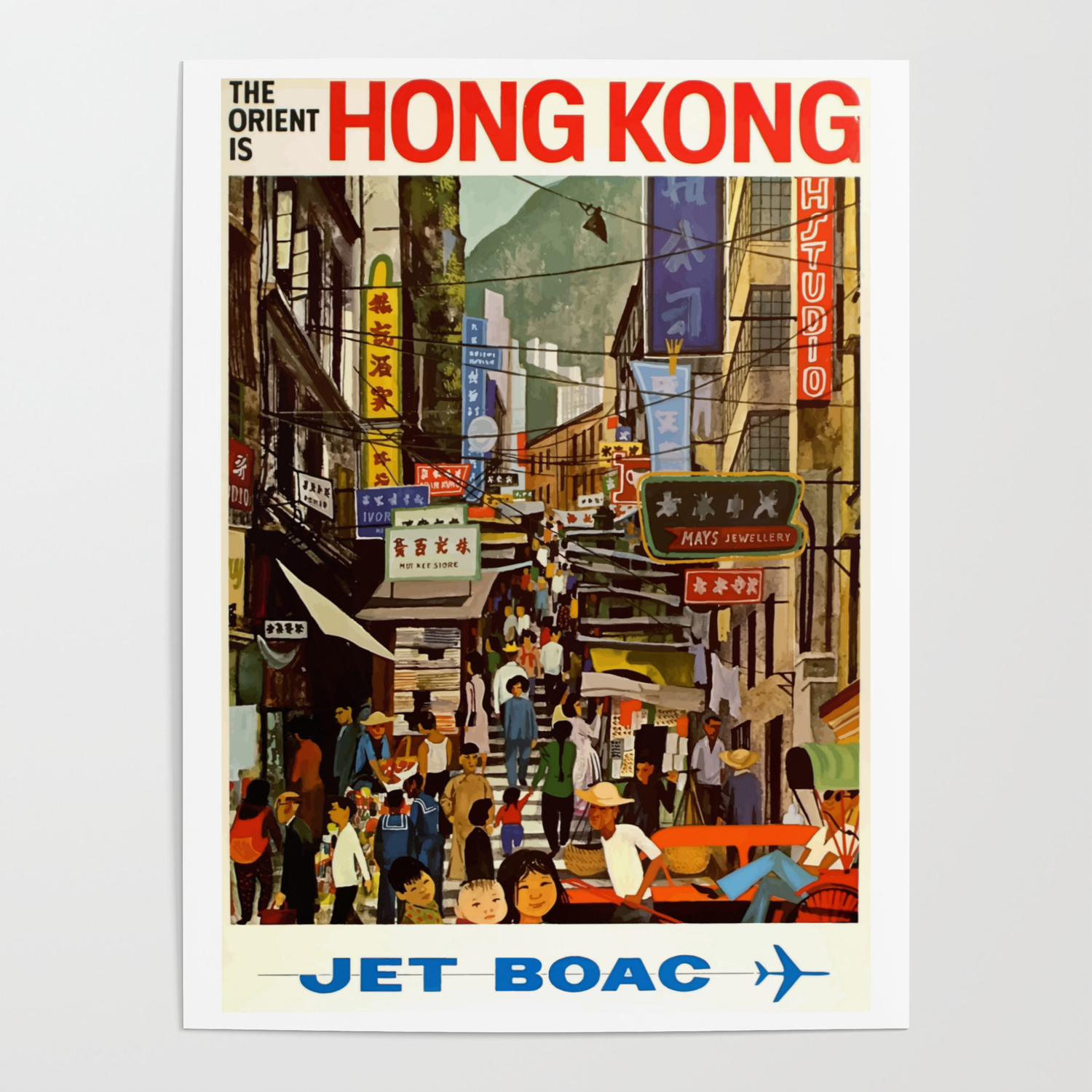 Art Deco Travel Posters Lovely Vintage Retro Holiday Tourism *Unique* Hong Kong