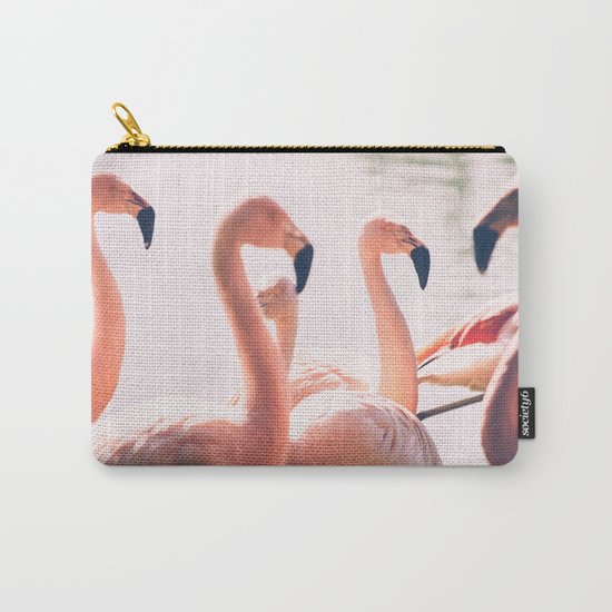 Pink Flamingo Flock Carry-All Pouch