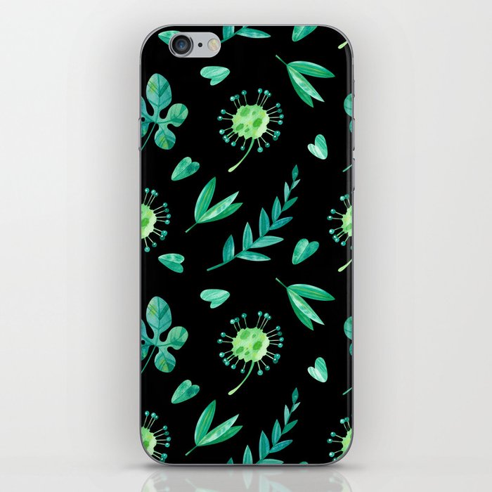 tropical jungle pattern, forest pattern, beauty pattern, leafes iPhone Skin