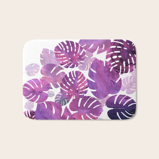 Violet Tropical Bath Mat
