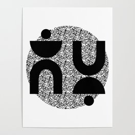 Mid-century Arches Lace Effect Pattern Poster