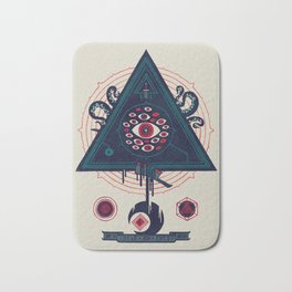 All Seeing Bath Mat | Scary, Abstract, Lovecraft, Tentacles, Arcane, Cleaver, Night, Symbolism, Pyramid, Symbol 