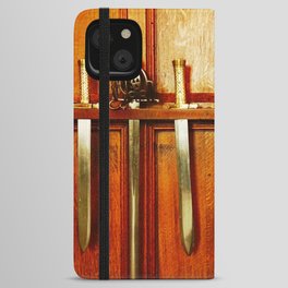 Medieval Castle life | Gold and silver middle-age swords collection | The Armoury iPhone Wallet Case