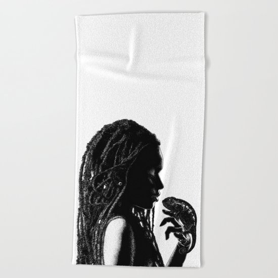 asc 659 La transformation (An african tale) Beach Towel