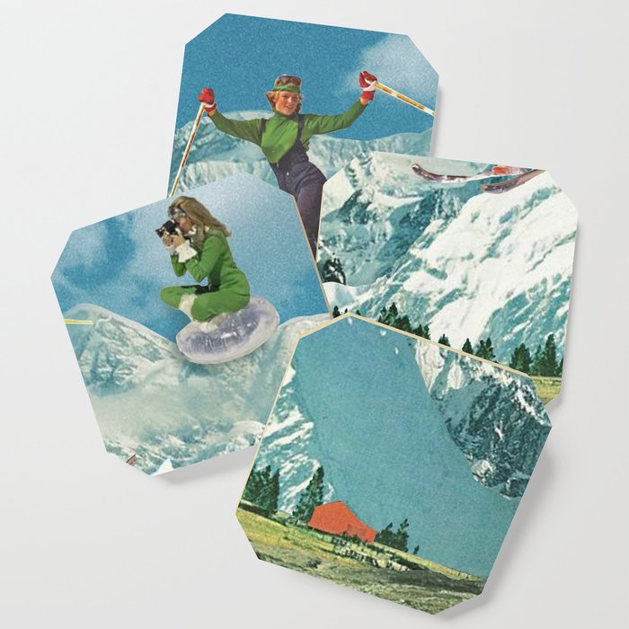 Apres Ski 5 Green Girls Coaster