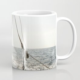 sailing onboard a classic yacht- nautical photography Coffee Mug