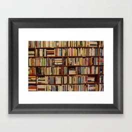 Bookshelf Books Library Bookworm Reading Framed Art Print