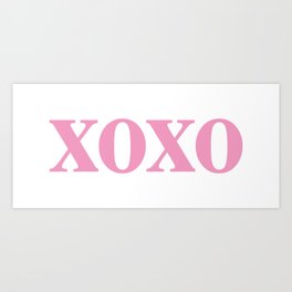 Light Pink XOXO Art Print