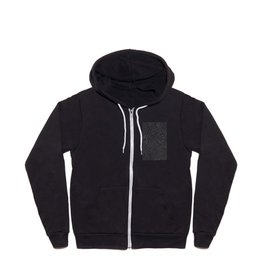 Dotted lines - black and white Zip Hoodie