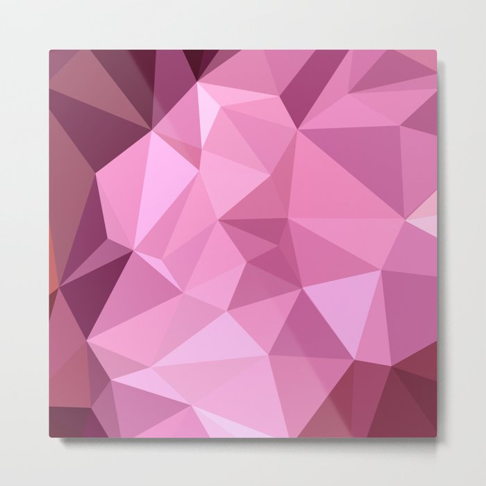 Fandango Purple Abstract Low Polygon Background Metal Print