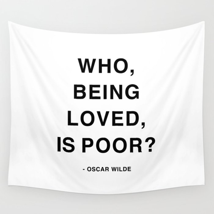 Oscar Wilde Love Quotes  Wall Tapestry